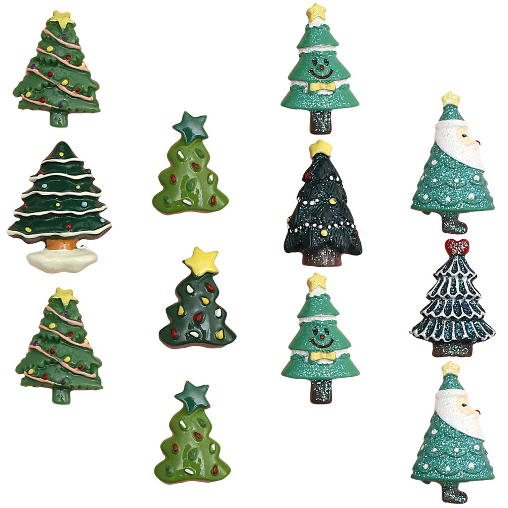 Christmas Craft Embellishment - 20-teiliges Weihnachts-Deko-Set aus Kunstharz, festliche Bastelaccessoires
