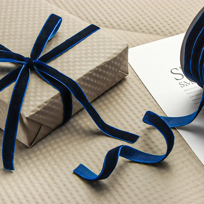 Velvet Ribbon Roll - 50 Yards/Rolle Samt-Flockband für Blumen, Handgefertigte