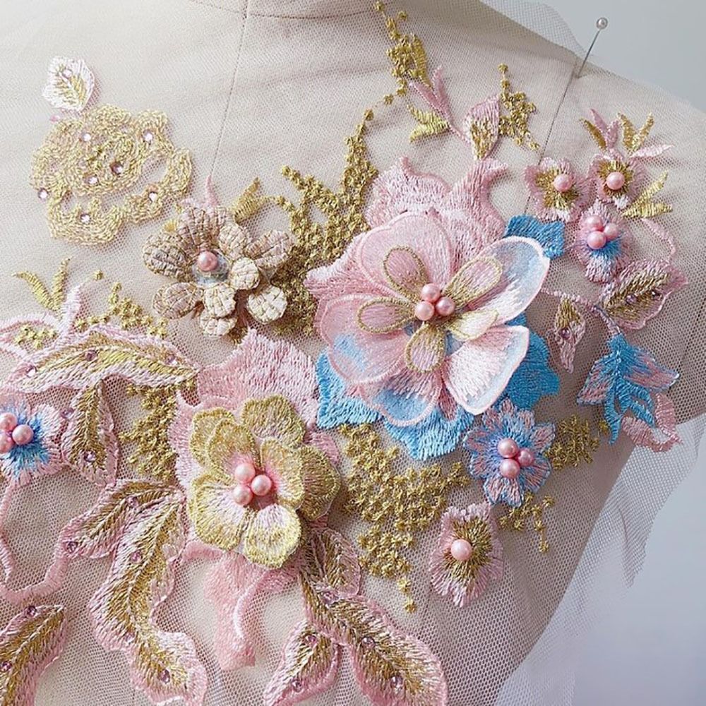 3D Blumen Perlen Spitze Stoffe – Applique Patch Flower Bewertung und Preis