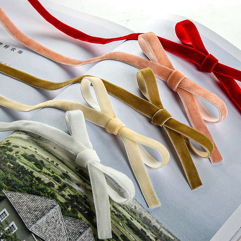 50 Yards/Rolle Samt-Flockband  – Velvet Ribbon Roll Bewertung und Preis