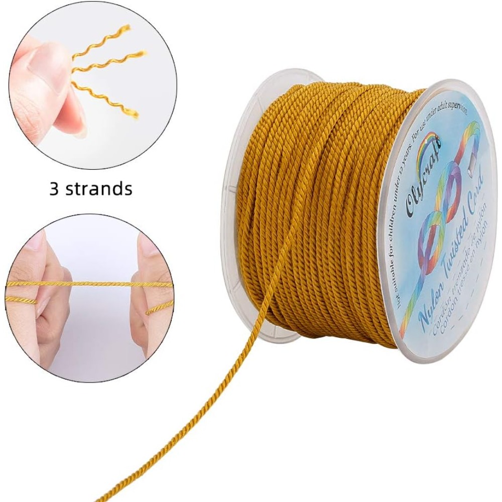 55 Yards 1 mm gedrehte Satin-N – Cord Trim Twisted Bewertung und Preis