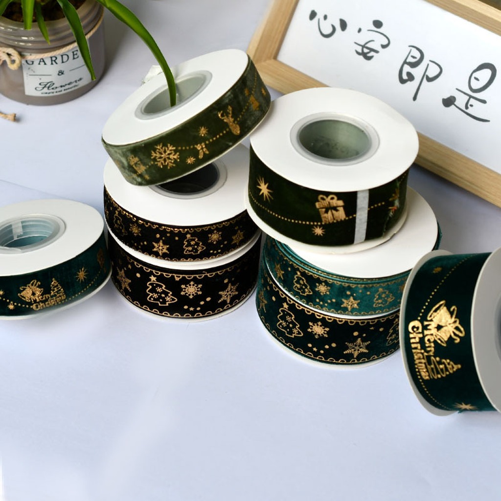 5 Yards/Rolle 2,5 cm Weihnacht – Velvet Ribbon Roll Bewertung und Preis