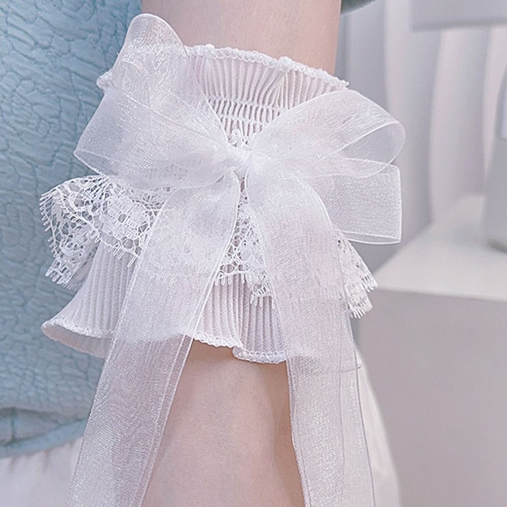 Arm stulpen Bowknot Arm Ärmel  – Lace Ribbon Trim Bewertung und Preis